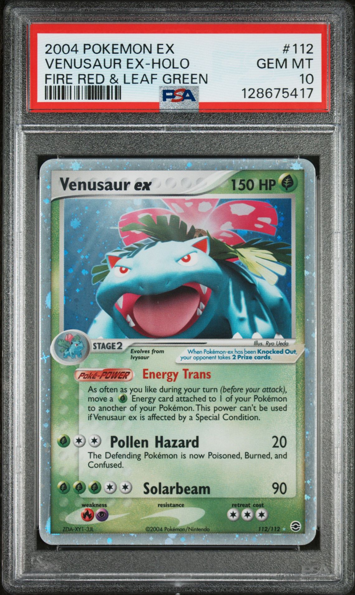 2004 Leaf POKEMON EX FIRE RED & LEAF GREEN #112 Venusaur Ex-Holo front