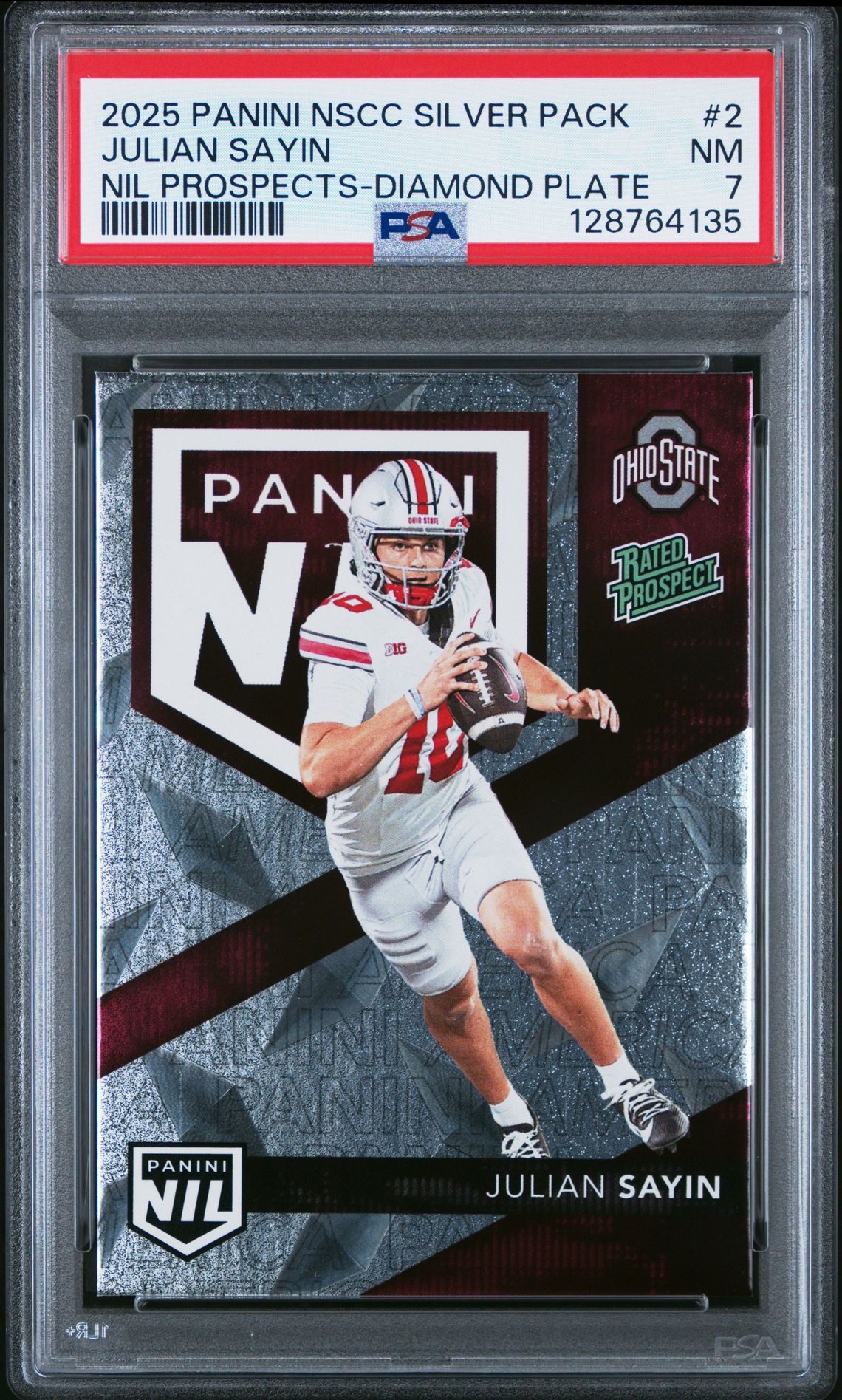 2025 Panini PANINI NATIONAL SPORTS COLLECTORS CONVENTION SILVER PACK NIL PROSPECTS DIAMOND PLATE #2 Julian Sayin front