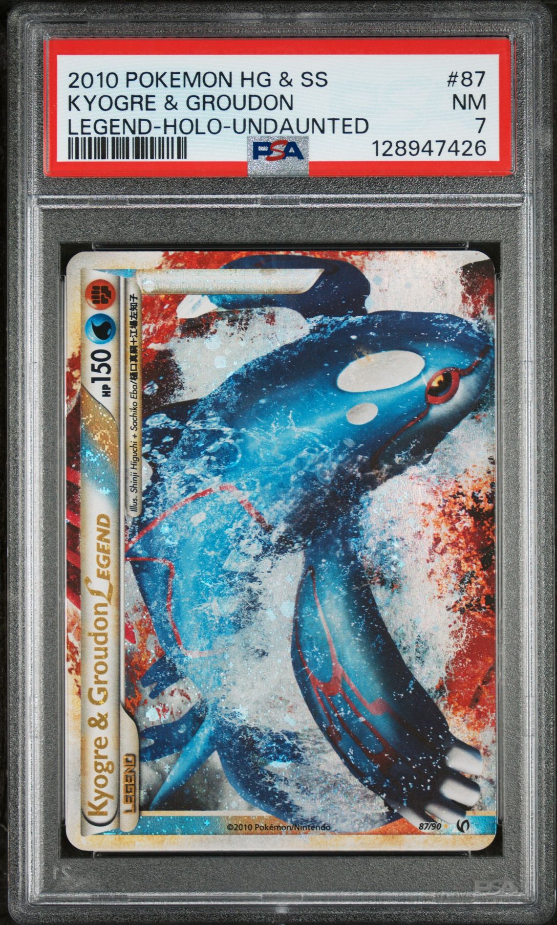 2010 Pokemon POKEMON HEARTGOLD & SOULSILVER UNDAUNTED LEGEND-HOLO-UNDAUNTED #87 Kyogre & Groudon front