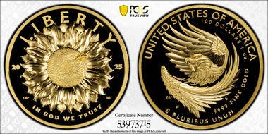 2025-W $100 American Liberty High Relief .9999 Fine First Strike PR70DCAM