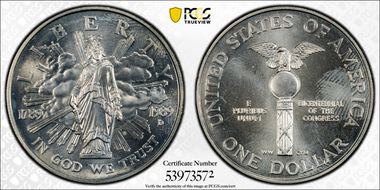 1989-D $1 Congress MS66