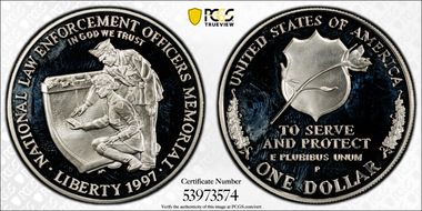 1997-P $1 Officers PR65DCAM