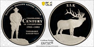 2003 Medal NWRS - Elk Silver PR67DCAM