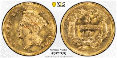 1878 $3 MS64