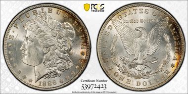 1886 $1 MS64