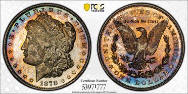 1878 7TF $1 Reverse of 1878 MS64