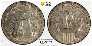 1915-S 50C Panama-Pacific AU53