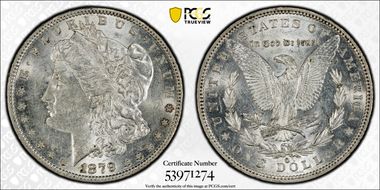 1879-O $1 AU58