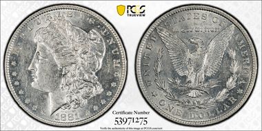 1881-O $1 AU55