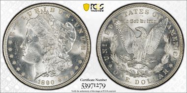 1890 $1 MS64