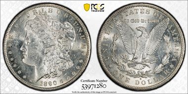 1890-S $1 AU58