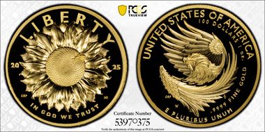 2025-W $100 American Liberty High Relief .9999 Fine PR70DCAM