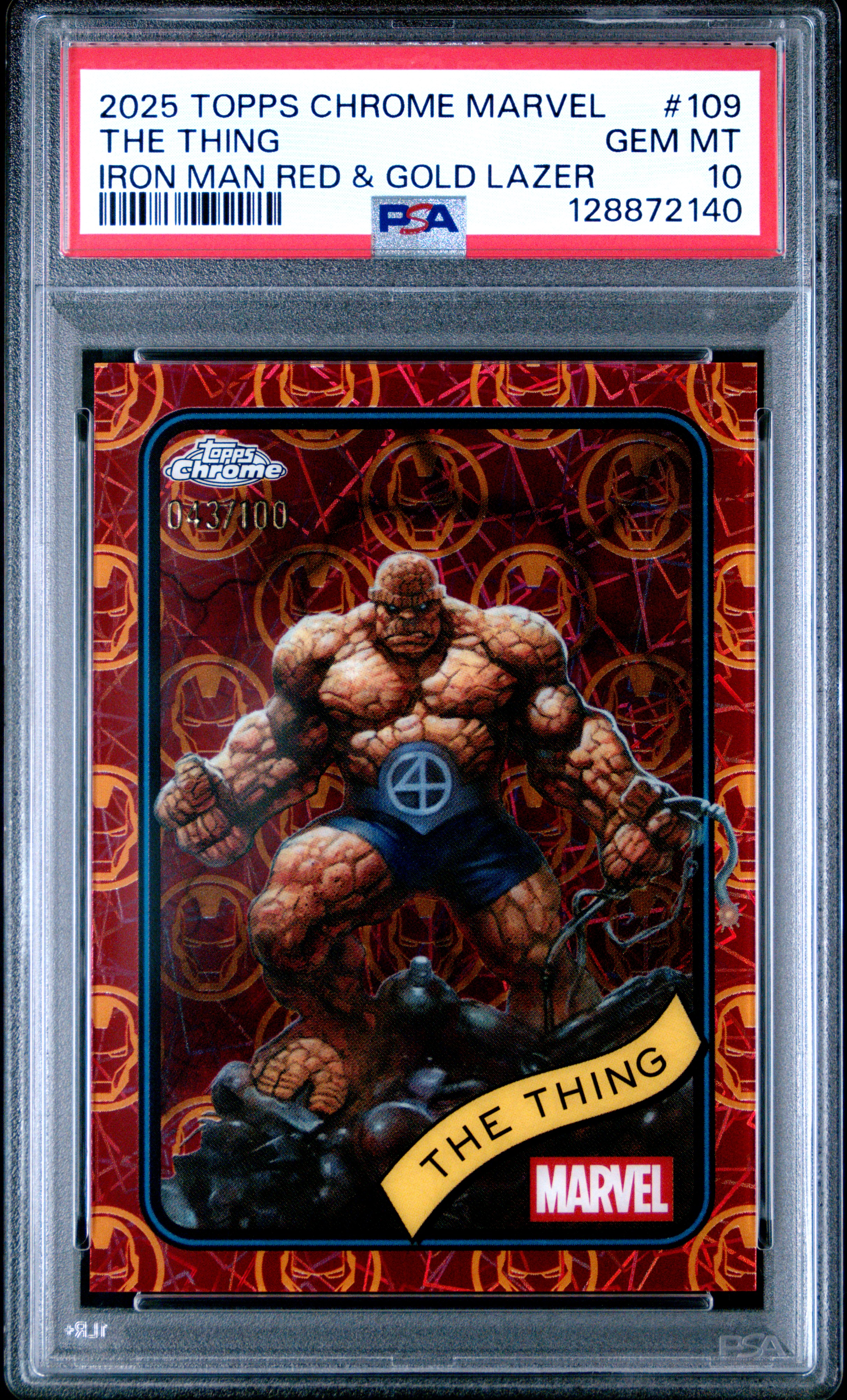 2025 Topps Chrome Gold #109 The Thing front