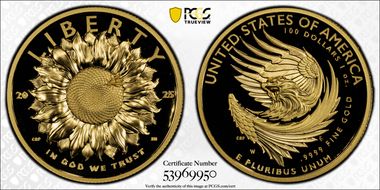 2025-W $100 American Liberty High Relief .9999 Fine First Strike PR70DCAM
