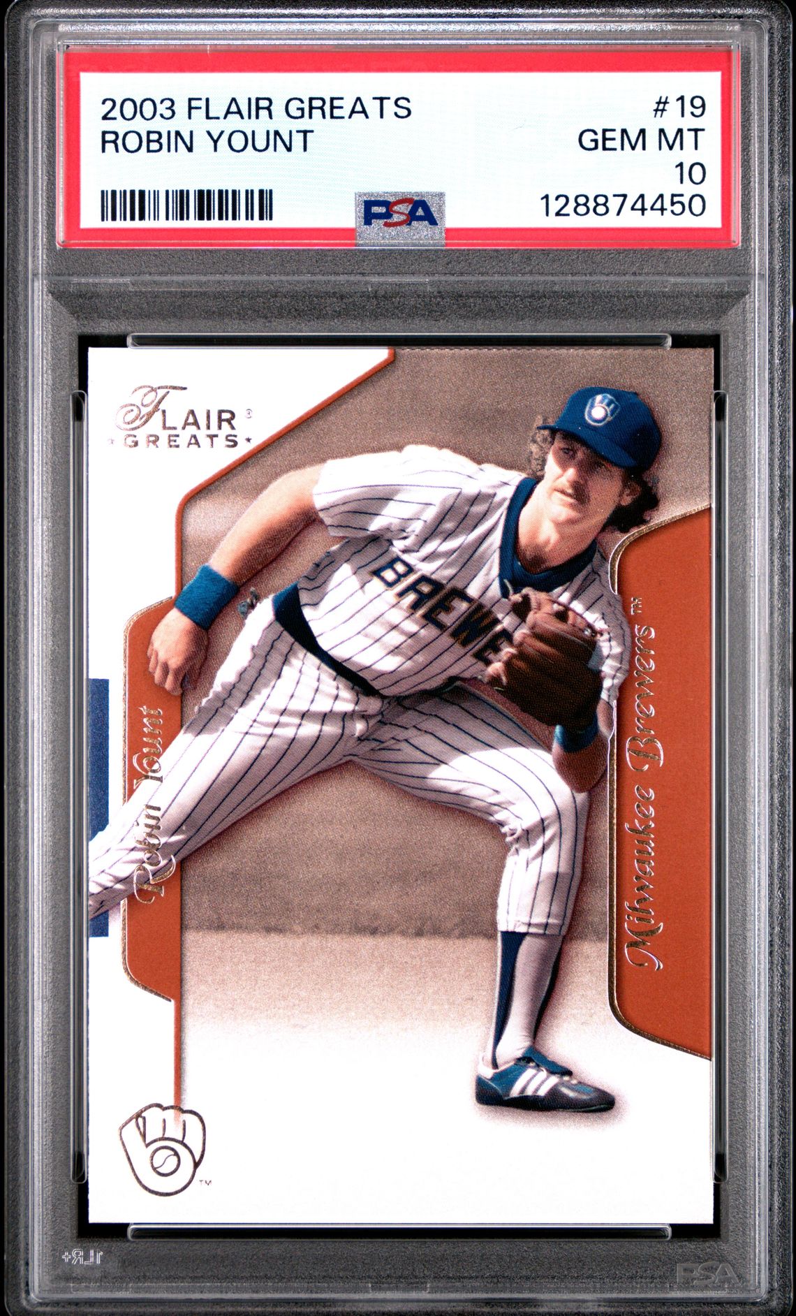 2003 FLAIR GREATS #19 Robin Yount front
