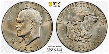 1974 $1 MS66