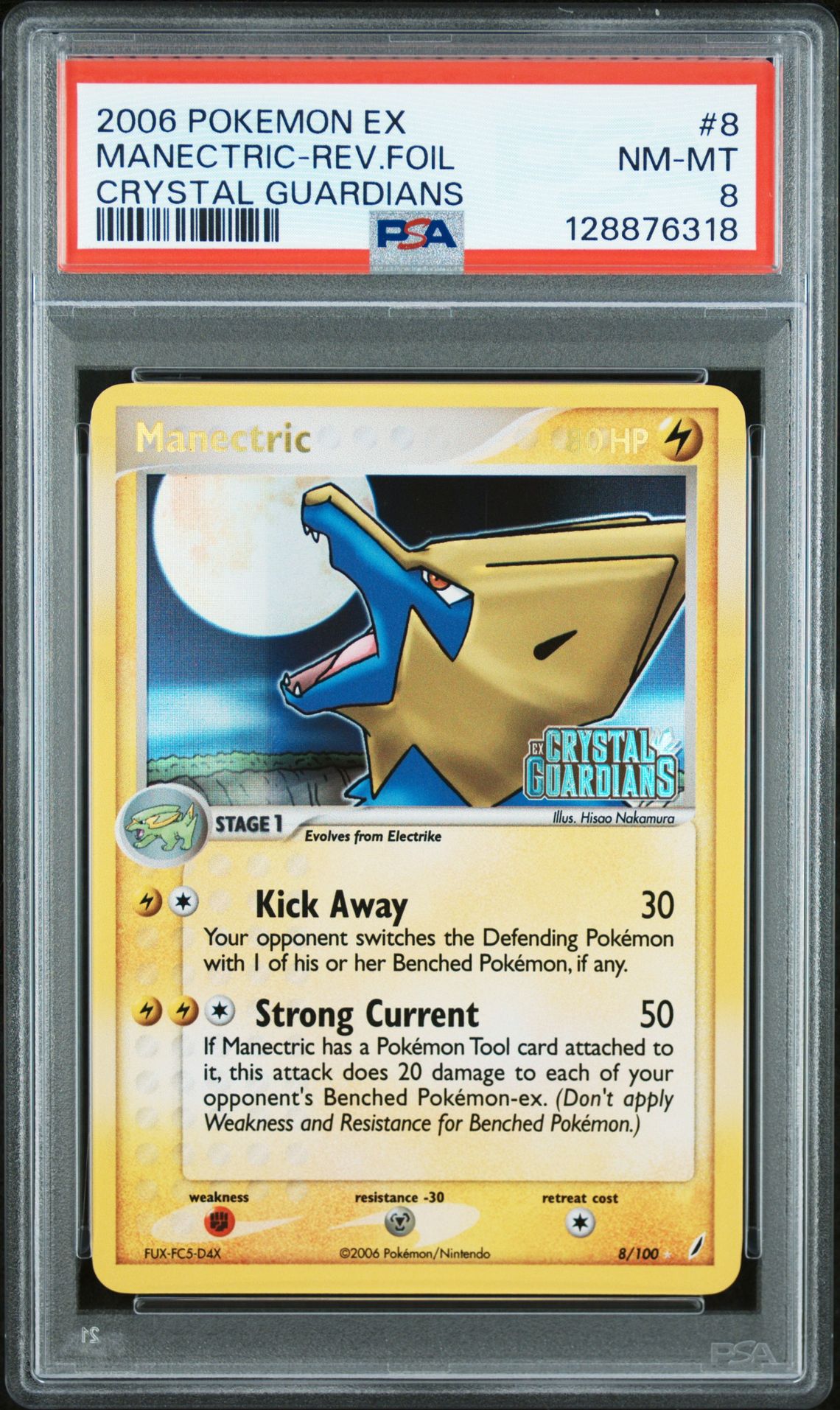 2006 Pokemon POKEMON EX CRYSTAL GUARDIANS Foil #8 Manectric-Rev.Foil front