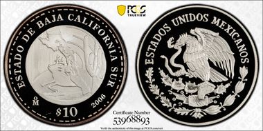 2006-Mo 10 Peso Baja California Sur PR69DCAM