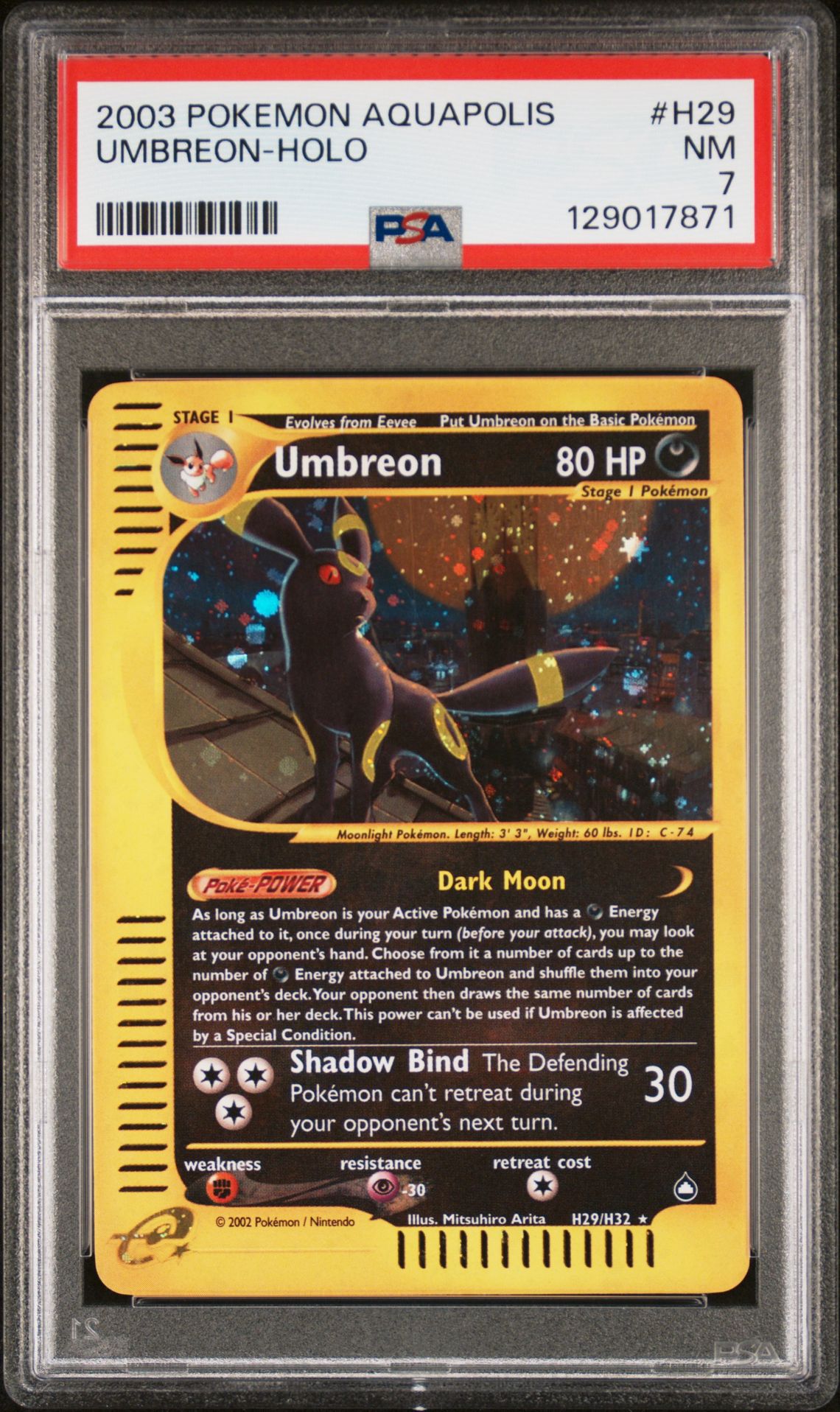 2003 Pokemon Aquapolis Holo #H29 Umbreon-Holo front