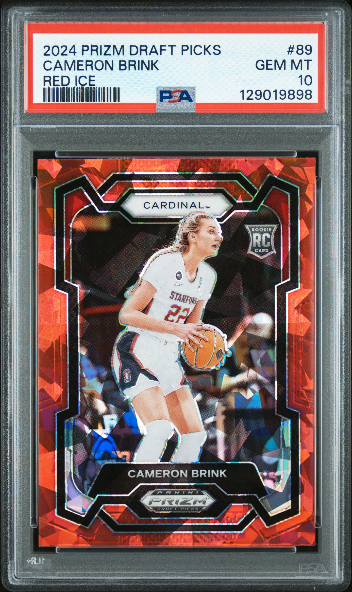 2024 PANINI PRIZM DRAFT PICKS RED ICE #89 CAMERON BRINK PSA 10