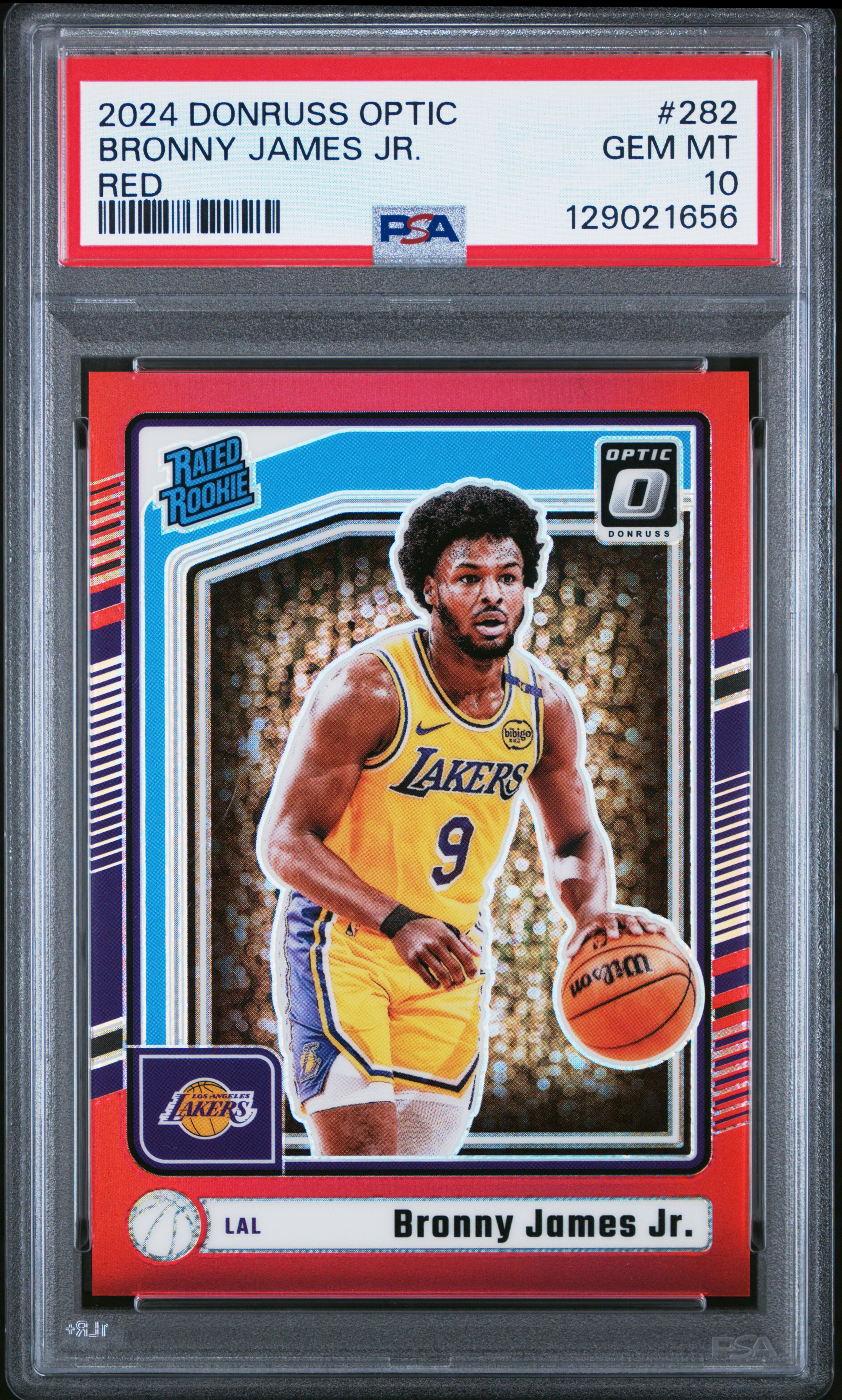 2024 #282 Bronny James Jr. PSA 10 Panini Donruss Optic