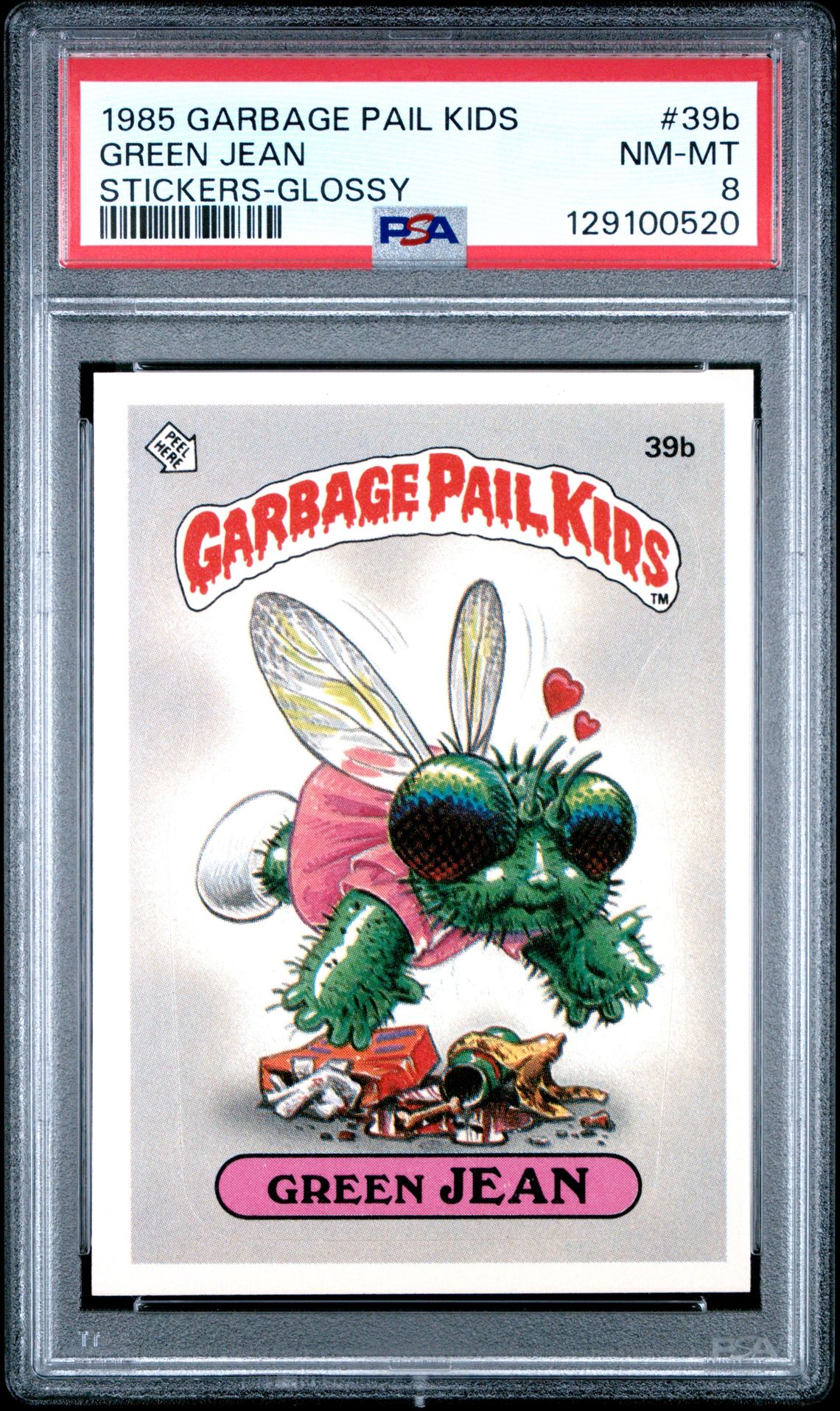 1985 Topps GARBAGE PAIL KIDS STICKERS Green #39B Green Jean front