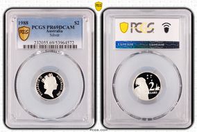 1988 $2 Silver PR69DCAM