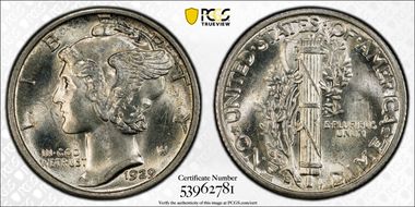 1929-S 10C MS66FB