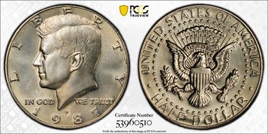 1987-P 50C MS66
