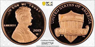 2019-W 1C Shield PR68DCAM