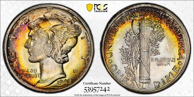 1942-D 10C MS66+ FB