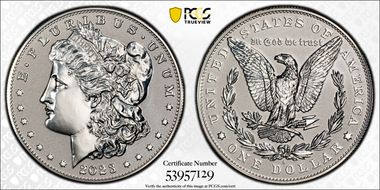 2023-S $1 Morgan Dollar Rev PR Two-Coin Reverse Proof Set PR70