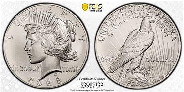 2023 $1 Peace Dollar MS69