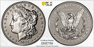 2024-S $1 Morgan Dollar Rev PR Two-Coin Reverse Proof Set PR69