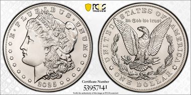 2025 $1 Morgan Dollar MS70