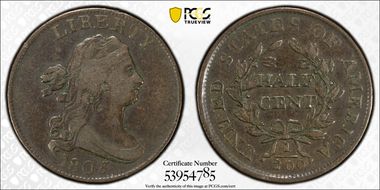 1805 1/2C Large 5, Stems VF25BN
