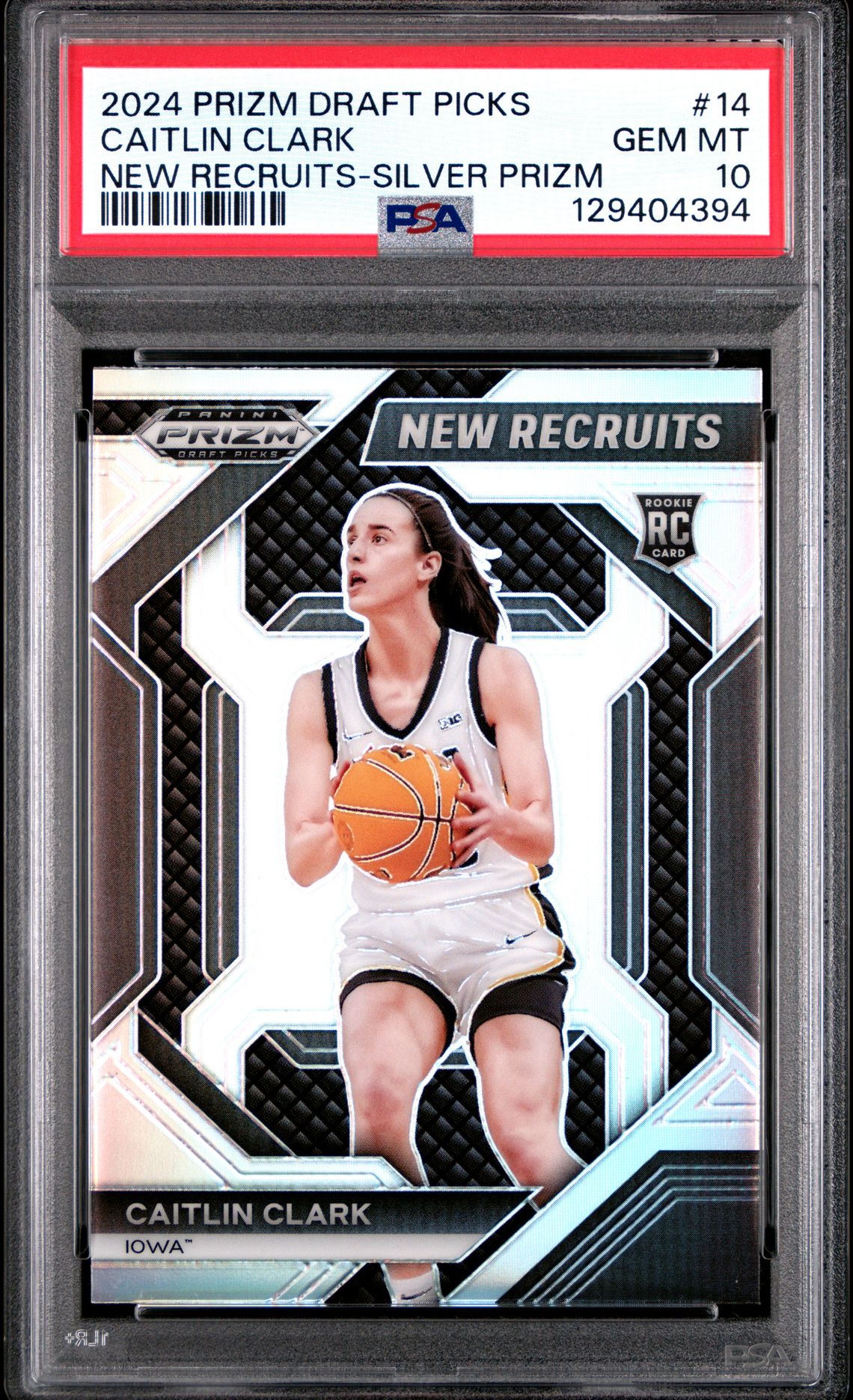 2024 Panini PANINI PRIZM DRAFT PICKS NEW RECRUITS SILVER PRIZM #14 Caitlin Clark front