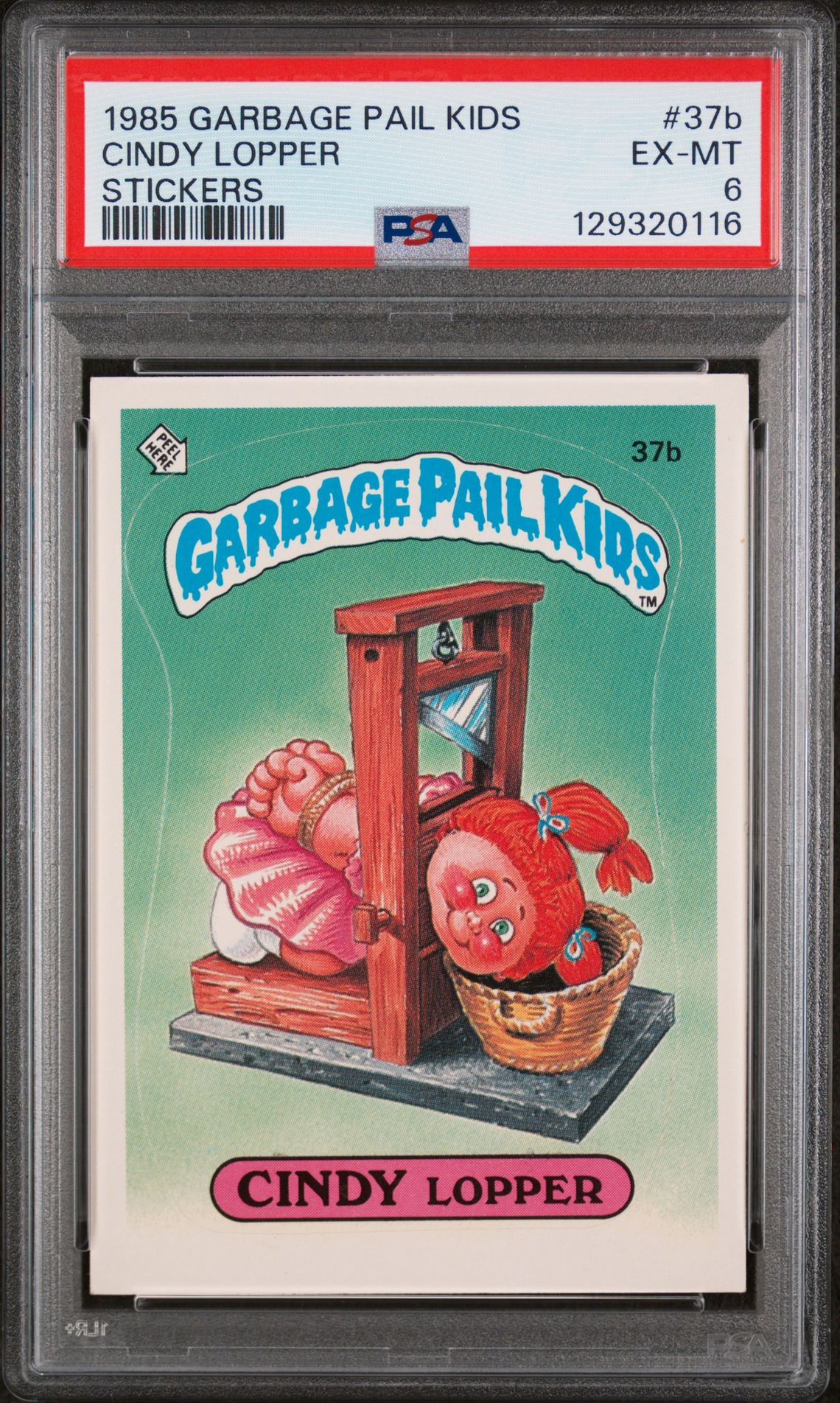1985 Topps GARBAGE PAIL KIDS STICKERS #37B Cindy Lopper front