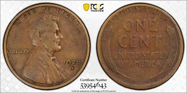 1928-S 1C VF20BN