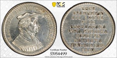1819 Medal SM-505 Whit-623 Ag 300th Ann. Reformation N1