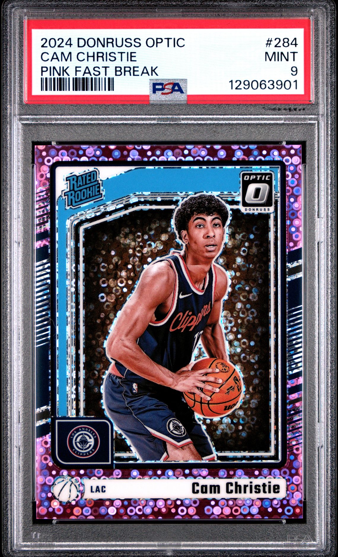 2024 Panini PANINI DONRUSS OPTIC PINK FAST BREAK #284 Cam Christie front