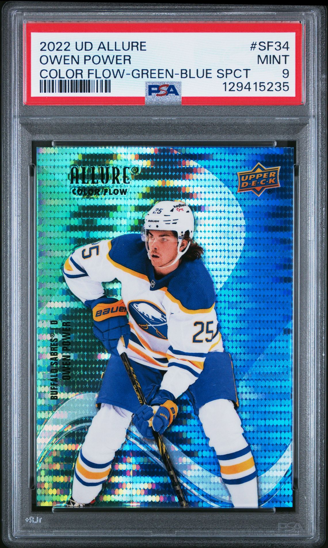 2022 Upper Deck UPPER DECK ALLURE COLOR FLOW GREEN-BLUE SPCT #SF34 Owen Power front