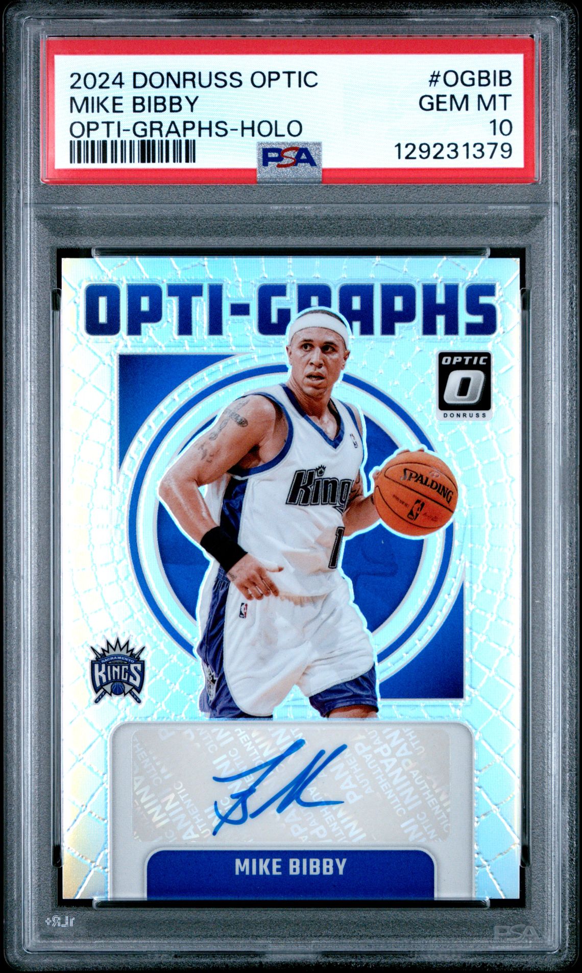 2024 Panini PANINI DONRUSS OPTIC OPTI-GRAPHS GRAPHS-HOLO #OGBIB Mike Bibby front
