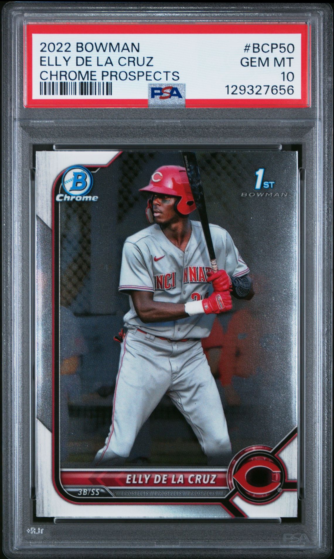2022 Bowman BOWMAN CHROME PROSPECTS #BCP50 Elly De La Cruz front
