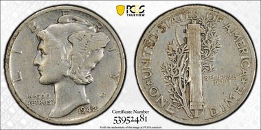 1942/1 10C VF25