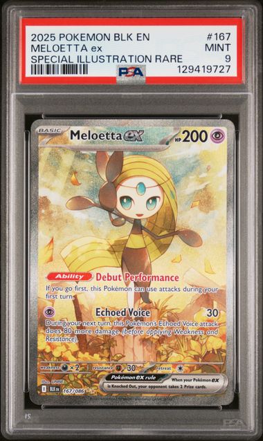 2025 Pokemon Black Bolt Illustration Rare #167 Meloetta front