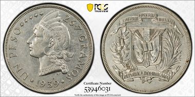 1939 Peso AU53