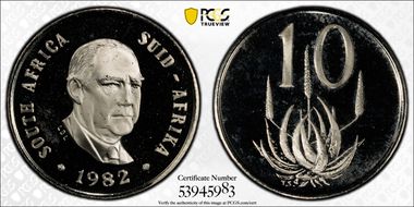 1982 10C KM-112 PR67DCAM