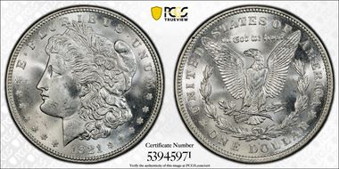 1921-D $1 MS65+ 