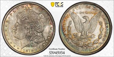 1878 7TF $1 Reverse of 1879 MS63